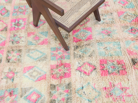 Awzar Vintage Moroccan Rug  6'4" x12'6"