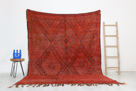 Tizlit Vintage Moroccan Rug  6'9" x9'7"