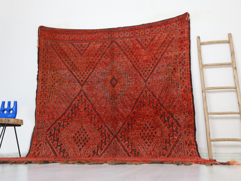 Tizlit Vintage Moroccan Rug  6'9" x9'7"