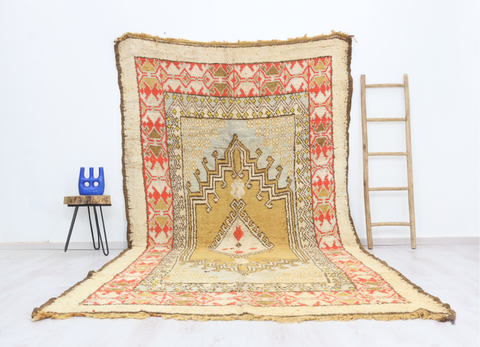 Uzar Vintage Moroccan Rug 6'6" x12'1"