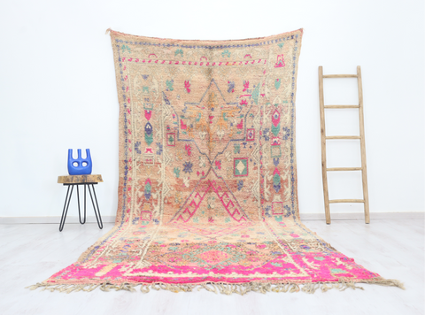 Yenyer Vintage Moroccan Rug 5'7" x11'5"