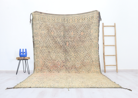 Aderfan Vintage Moroccan Rug 6'7" x11'0"