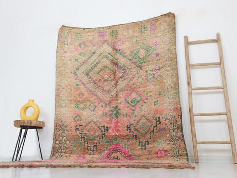 Issilt  Vintage Moroccan Rug  5'1" x9'6"