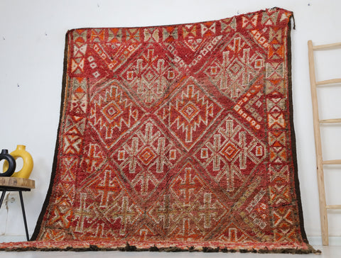 Azrin Vintage Moroccan Rug  6'4" x 9'1"
