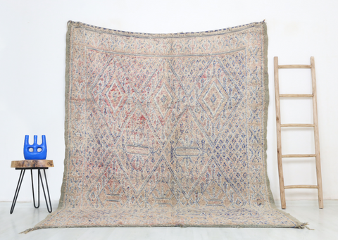 Asinagh Vintage Moroccan Rug  6'7" x8'8"