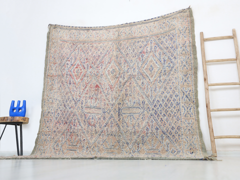 Asinagh Vintage Moroccan Rug  6'7" x8'8"