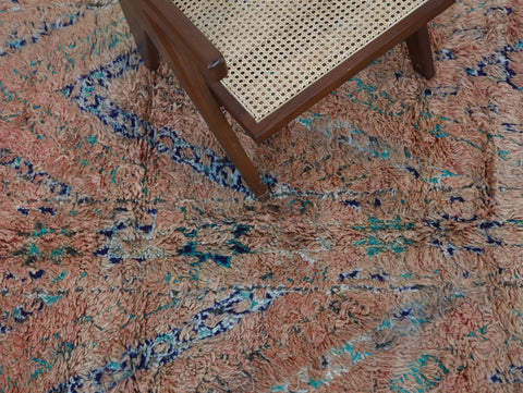 Ighodan Vintage Moroccan Rug  6'4" x10'5"