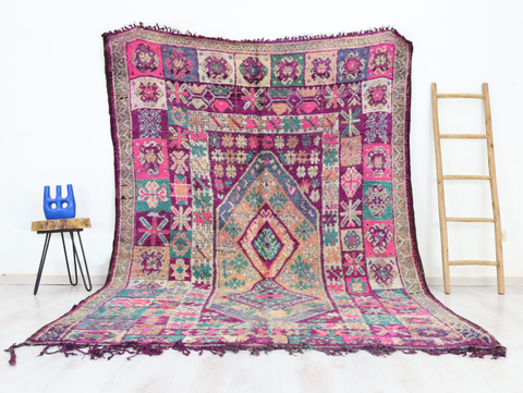 Tillelt Vintage Moroccan Rug 7'2" x 10'2"