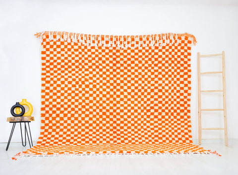 Tadukli  Moroccan Checkered Rug 7'9" x 7'9"