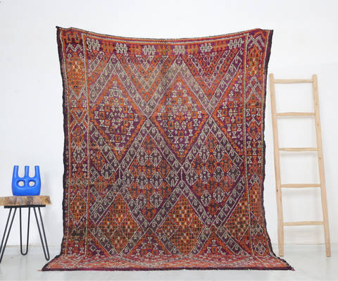 Dihia Vintage Moroccan Rug  5'5" x 7'6"