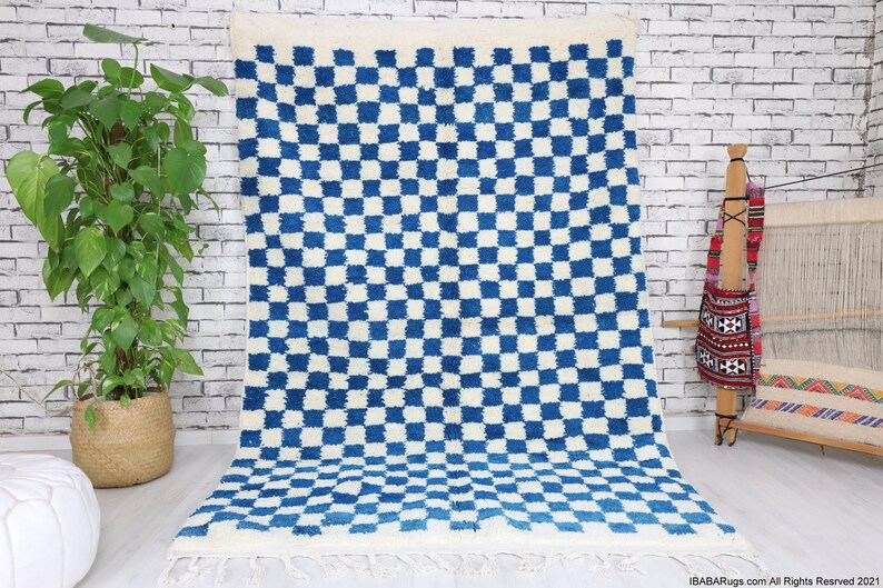 Baragsen Moroccan Checkered Rug 2'0''x3'0''