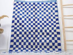 Tasekkurt Moroccan Checkered Rug 3'7" x 5'7"