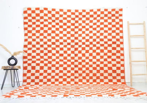 Sekkura Moroccan Checkered Rug 7'7" x 9'6"