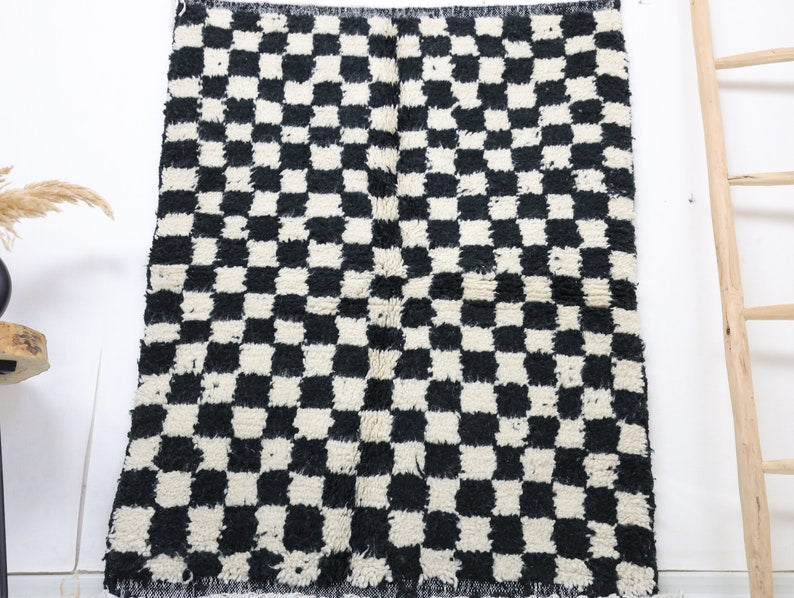 Kahina Moroccan Checkered Rug 3'4" x 4'4"