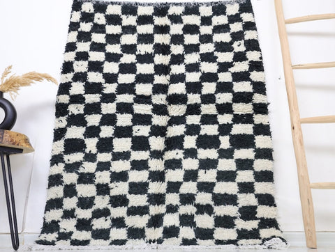 Zinabo Moroccan Checkered Rug 3'6" x 4'5"